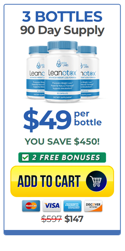 leanotox 3 bottles pricing table 